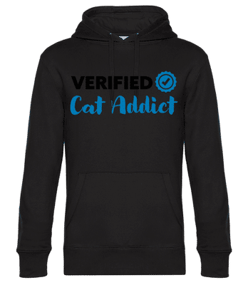 Verified Cat Addict - Men’s Standard Hoodie - Black - Front