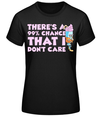 I Don't Care - Camiseta básica de mujer - Negro - delante