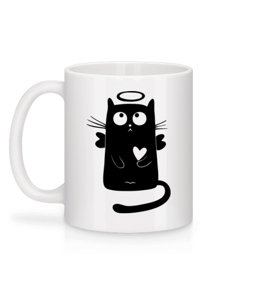 Aperçu: Ange Chat - Mug en céramique blanc - Blanc - Derrière