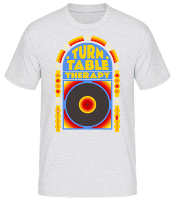 Turntable Therapy - Men's Basic T-Shirt - Heather grey - Front