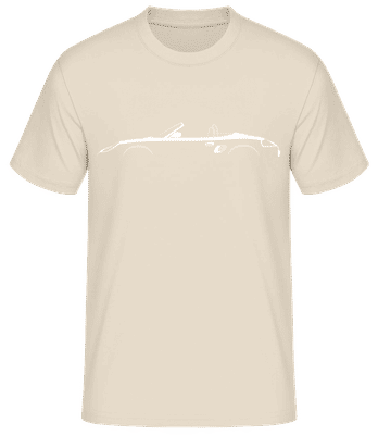 'Porsche Boxster (986)' Silhouette - Pánské basic tričko - Krémová - Napřed