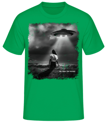 My 'Uber' Just Arrived - T-shirt standard Homme - Vert irlandais - Devant