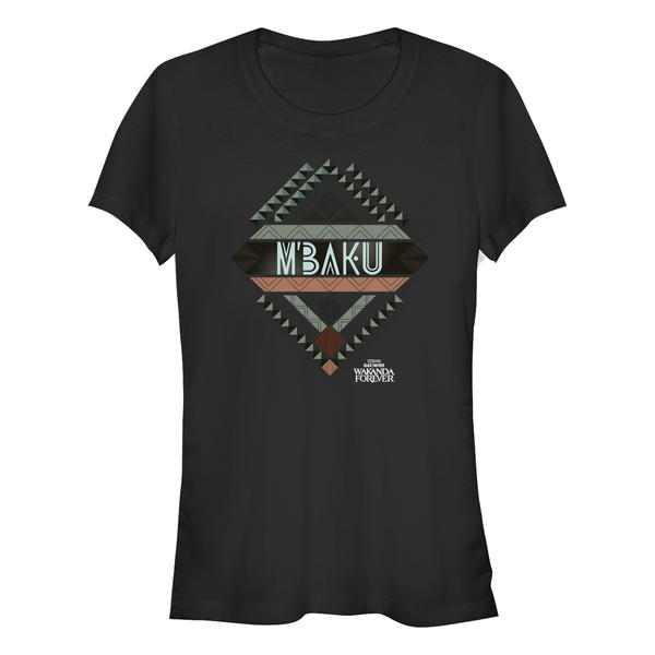 Aperçu: Marvel - Panthère noire Wakanda pour toujours - M'Baku MBaku Crest - Femme T-shirt - Noir - Devant