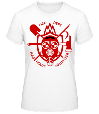 Fire Dept Mad Heads - T-shirt femme B&C - Blanc - Devant