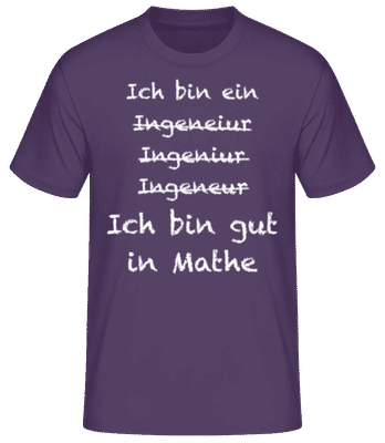 Ingenieur Mathe - Männer T-Shirt B&C - Lila - Vorne