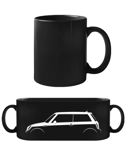 'Mini Cooper (R50)' Silhouette - Tasse Noire - Noir - Devant