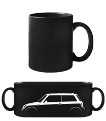 'Mini Cooper (R50)' Silhouette · Schwarze Tasse