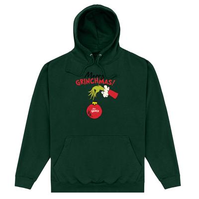 The Grinch - Le Grinch - Graphique boule de Noël - Noël - Unisex Sweat à capuche - Vert bouteille - Devant