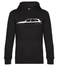 'BMW X5 M (E70)' Silhouette - Pánská standardní mikina s kapucí - Černá - Napřed