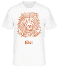Kritzel Stil Sternzeichen Löwe - Männer Basic T-Shirt - Weiß - Vorne