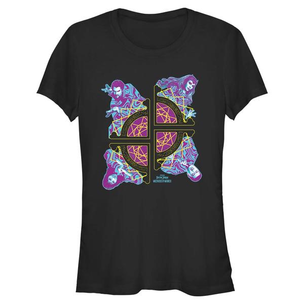 Aperçu: Marvel - Doctor Strange - Photo de groupe Dr Strange Group Badge - Femme T-shirt - Noir - Devant