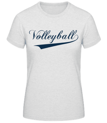 Volleyball lettering green - Women's Basic T-Shirt - Heather grey - Front