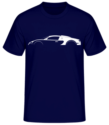 'Bugatti Veyron' Silhouette - Men's Basic T-Shirt - Navy - Front