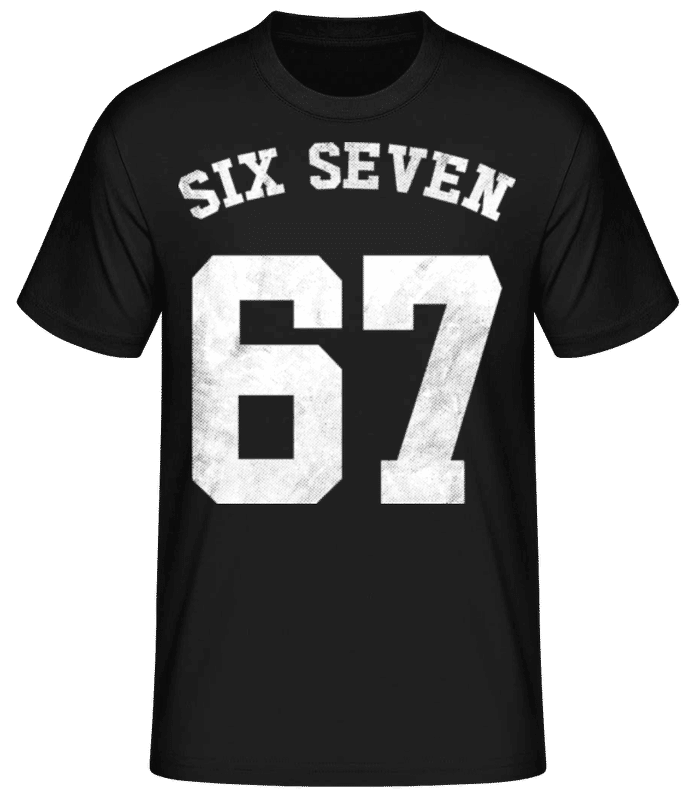 Vorschau: Six Seven College Type - Männer T-Shirt B&C - Schwarz - Vorne