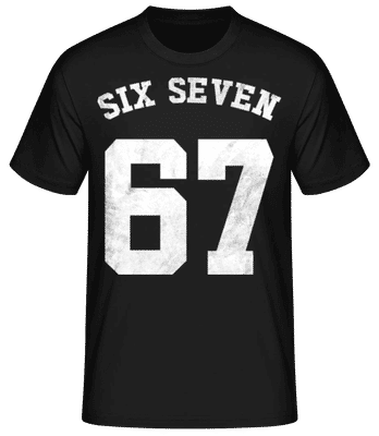 Six Seven College Type - Männer T-Shirt B&C - Schwarz - Vorne