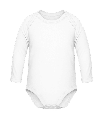Baby Organic Longsleeve Romper - White - Front