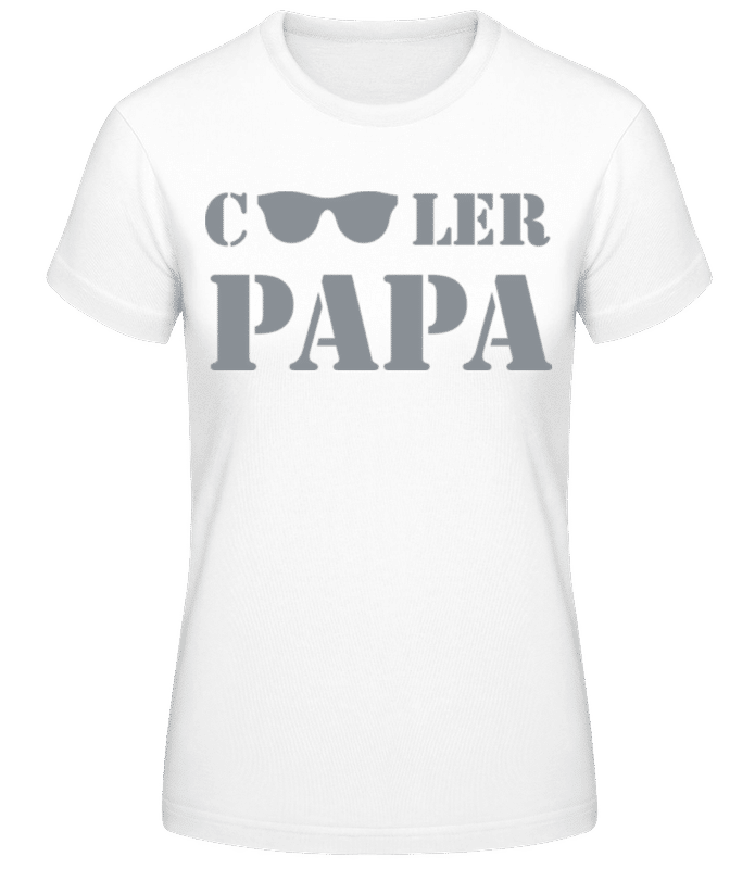 Vorschau: Cooler Papa - Sonnenbrille - Frauen T-Shirt B&C - Weiß - Vorne