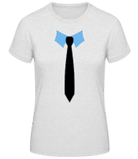 Cravate - T-shirt femme B&C - Gris chiné - Devant