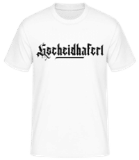 Gscheidhaferl - Männer Basic T-Shirt - Weiß - Vorne