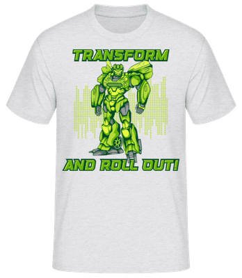 Transform And Roll  Out - Männer Basic T-Shirt - Grau meliert - Vorne