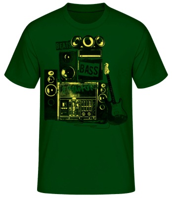 Beat Bass And Guitar - Camiseta para hombre B&C - Verde botella - delante