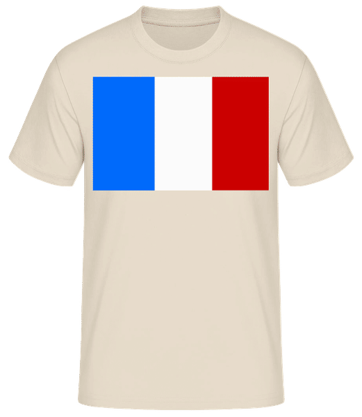 Preview: France Flag - Men's B&C T-Shirt - Cream - Front