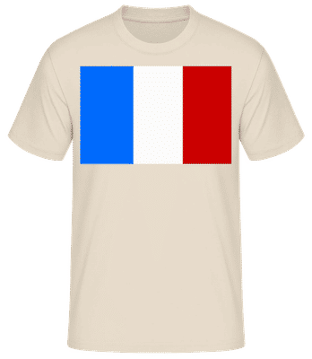 France Flag - Men's B&C T-Shirt - Cream - Front