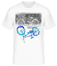 Bicycle Puddle - Men's Basic T-Shirt - White - Front