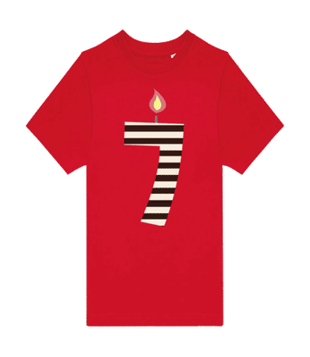 Bougie d'anniversaire 10 - T-shirt homme B&C - Rouge - Devant