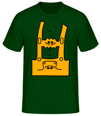 Lederhosen - Männer T-Shirt B&C - Flaschengrün - Vorne
