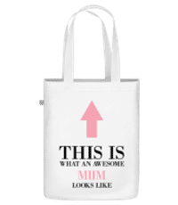 Awesome Mum Looks Like This - Bio Tasche - Weiß - Vorne