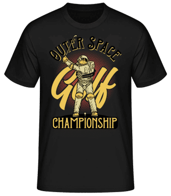 Space Golf Championship - T-shirt standard Homme - Noir - Devant