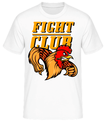 Fight Club Rooster - Männer Basic T-Shirt - Weiß - Vorne
