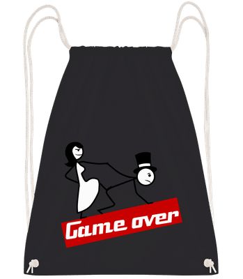 Game Over - Sac à dos Drawstring - Noir - Devant