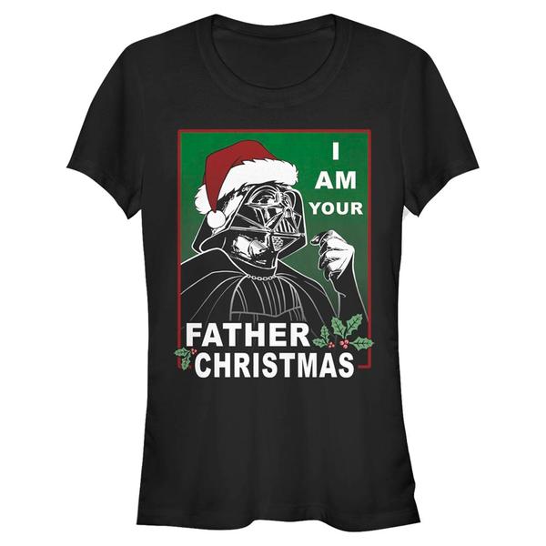 Aperçu: Star Wars - Darth Vader Vader Father Christmas - Christmas - Femme T-shirt - Noir - Devant