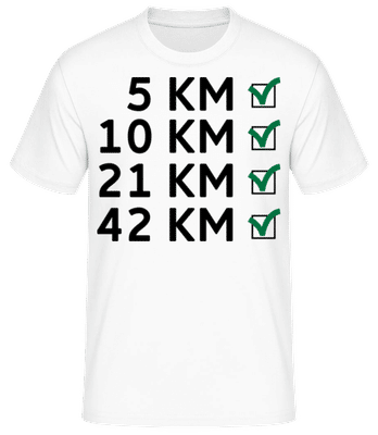 Marathon - Camiseta básica para hombre - Blanco - delante