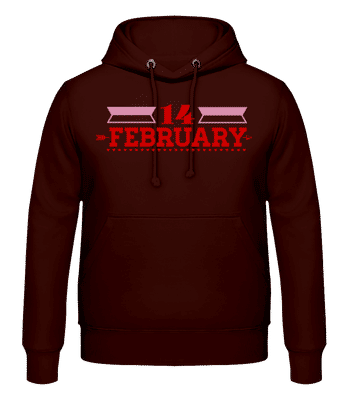 14 February Valentine - Männer Hoodie - Braun - Vorne