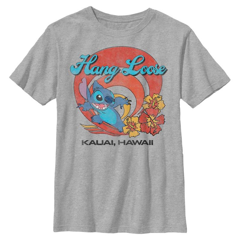 Preview: Disney - Lilo & Stitch - Stitch Kauai - Kids T-Shirt - Heather grey - Front