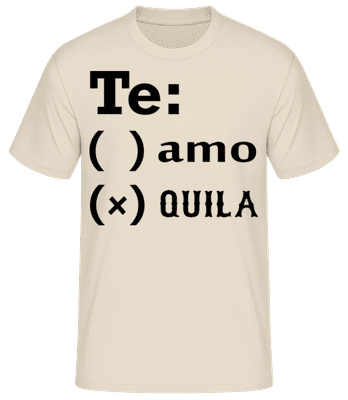 Te Amo Tequila - Men's Basic T-Shirt - Cream - Front