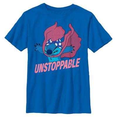 Disney - Lilo & Stitch - Stitch Unstoppable - Enfant T-shirt - Bleu royal - Devant