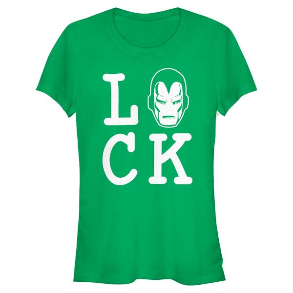 Aperçu: Marvel - Avengers - Iron Man Iron Luck - Femme T-shirt - Vert irlandais - Devant