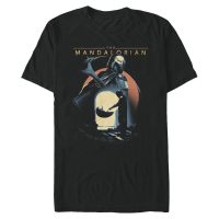 Star Wars - The Mandalorian - Mandalorian & the Child First Encounter - Men's T-Shirt - Black - Front