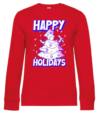 Happy Holidays - Women's standard sweatshirt - Red - Front