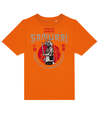 Samurai Warrior - Kids B&C T-Shirt - Orange - Front