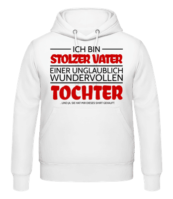 Stolzer Vater Einer Tochter - Männer Hoodie - Weiß - Vorne