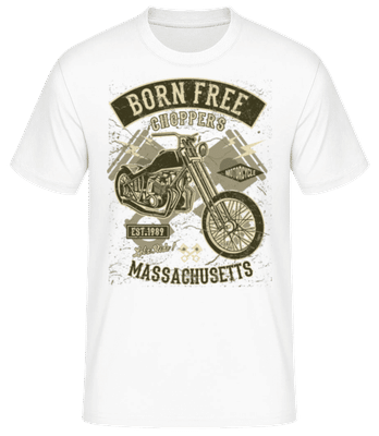 Born Free Choppers - T-shirt standard Homme - Blanc - Devant
