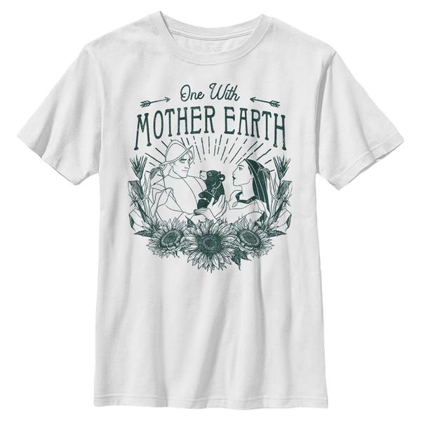 Aperçu: Disney - Princesses Disney - Pocahontas & John Respect Earth Poca - Enfant T-shirt - Blanc - Devant