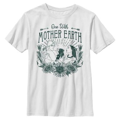 Disney Princesses - Pocahontas & John Respect Earth Poca - Kids T-Shirt - White - Front