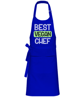 Best Vegan Chef - Tablier professionnel - Bleu royal - Devant