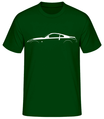 'Nissan 350Z' Silhouette - T-shirt standard Homme - Vert bouteille - Devant